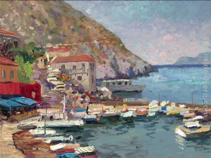 Island Afternoon Greece painting - Thomas Kinkade Island Afternoon Greece art painting